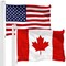 G128 Combo Pack: USA American Flag & Canada Canadian Flag 3x5 FT Printed 150D Polyester